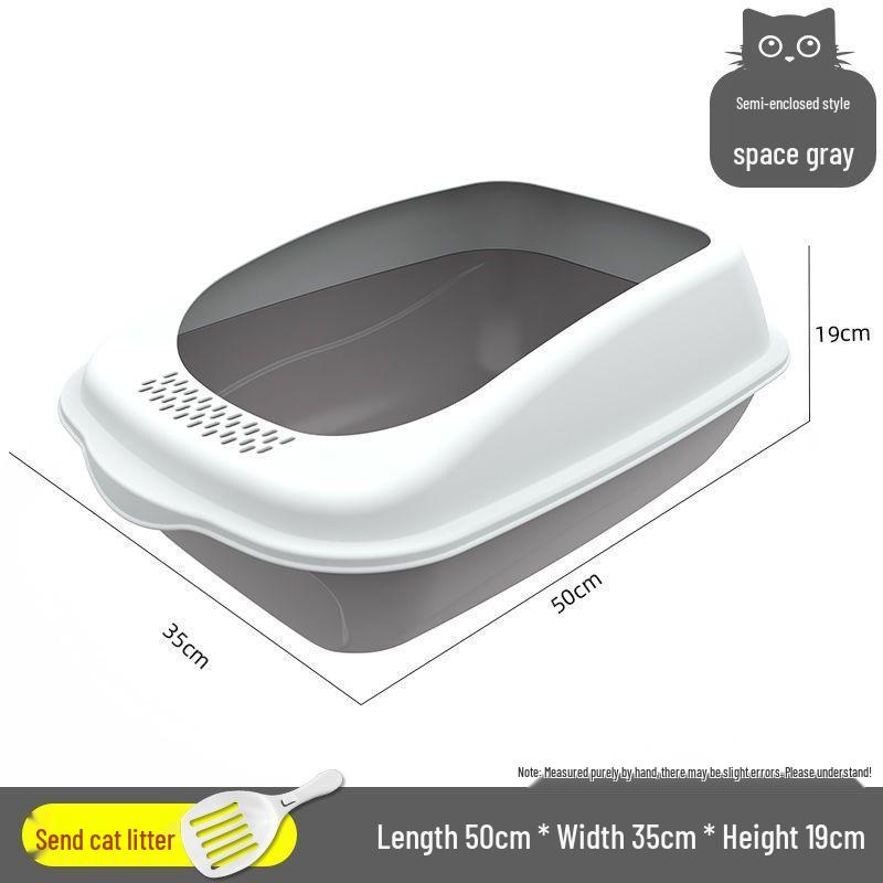 Extra Large Top-Entry Folding Cat Litter Box with Odor Control & Splash Prevention