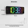 17inch Colorful LED Digital Clock Household Large Digital Alarm Clock Dynamic RGB Display LED Wall Clock Room Decor