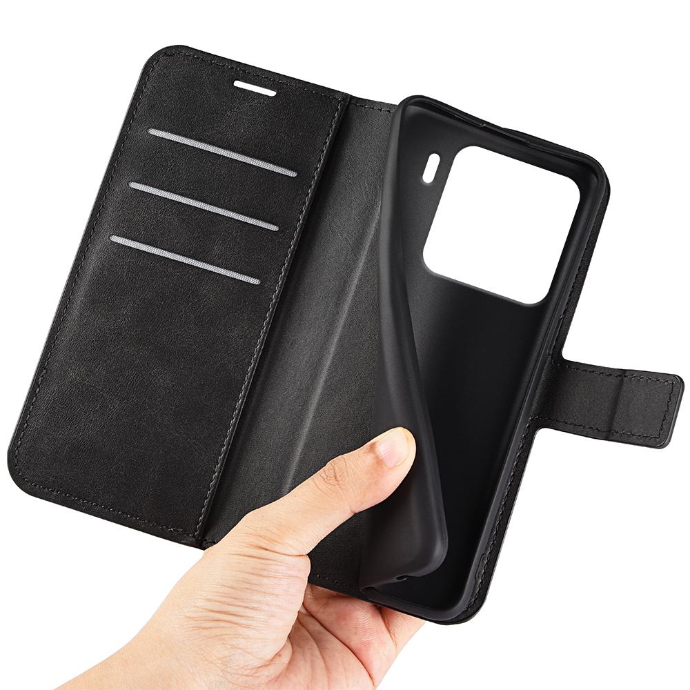 For Xiaomi 15 Pro Stand Case Anti-Scratch Calf Texture Leather Phone Cover