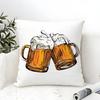 Pillow Case Cotton Linen Fabric Square Zipper Pillowcase Home Decorative Living Room Retro Classic Wine R-Ricard Beer 1