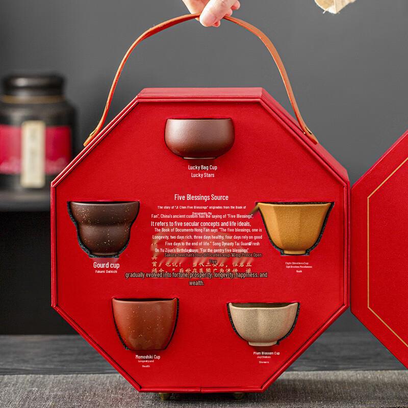 Tao Ding Xuan Zisha Five-Fortune Tea Set