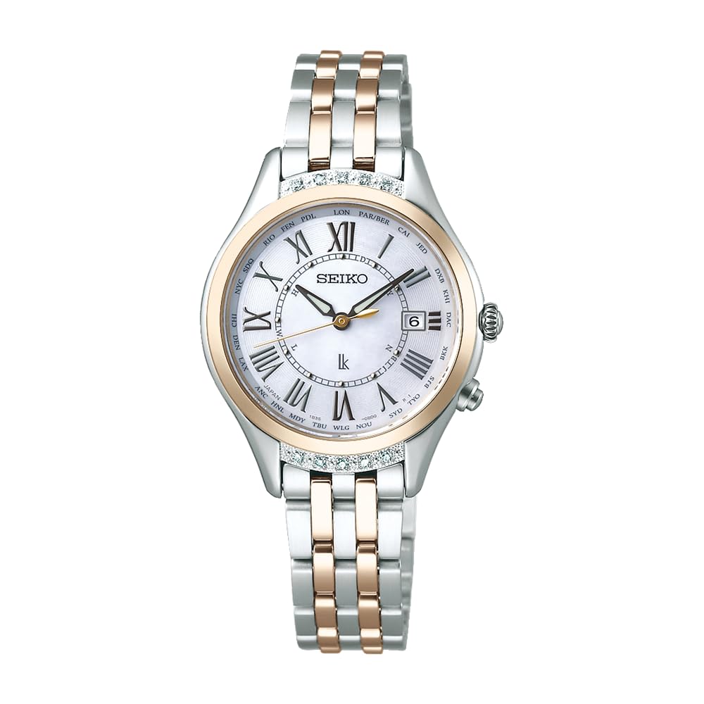

Годинник LUKIA Solar Radio Diamond Case White Pearl Dial Sapphire Glass Platinum Diamond Shield SSVV056 Gold [Seiko Watch] Women