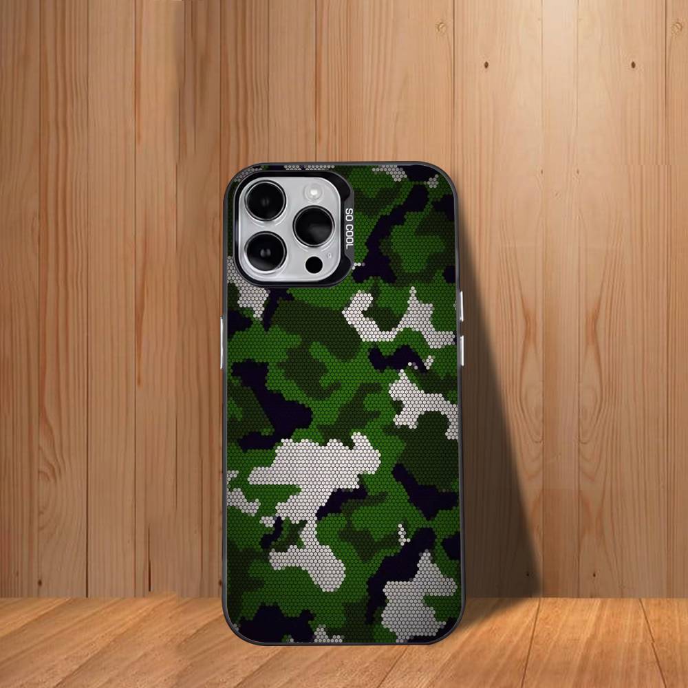 F-Fashion C-Camouflage Phone Case For iPhone 17,16,15,14,13,12,11,Mini,Pro,SE,MAX White Matte Shockproof Cover