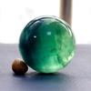 Natural fluorite diameter weight with green fluorite beautiful natural with beautiful green New sun interior decoration [POWERTONE] ball, approx.