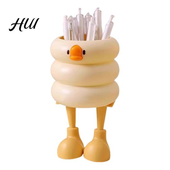 Unique Pen Stand Holder Cartoon Style Ice Cream Duck Shape Stationery Storage Organizer Large Capacity Office School Supplies