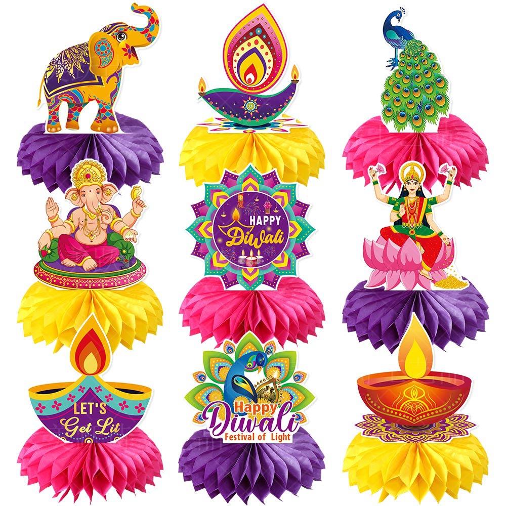 Festival Atmosphere Decoration Ornament Honeycomb Festival Desktop Handmade Ornament Lantern Festival Honeycomb Display Platform