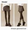 Plus-Size Micro-Flare Skirted Leggings for Women - Warm, Thick, Velvet Base Layer for Spring & Autumn