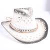 Popular sombrero de vaquero occidental hueco clásico europeo y americano, moda para hombre y mujer, sombrero de paja transpirable para vacaciones, protección solar