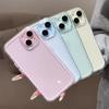 Luxury Candy HD Transparent Phone Case For iPhone17 16 15 14 13 12 11 Pro Max Plus Clear Shockproof Bumper Back Cover Capa Funda