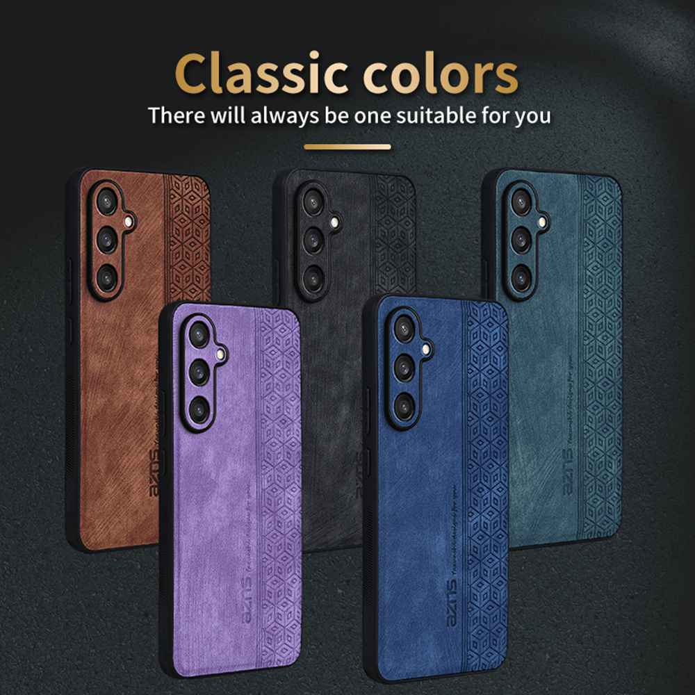 Leather Case for Samsung Galaxy C55 M55 Case Ultrathin Cube Pattern Full Protect Cover for Samsung A05S A15 A25 A35 A55 5G Case