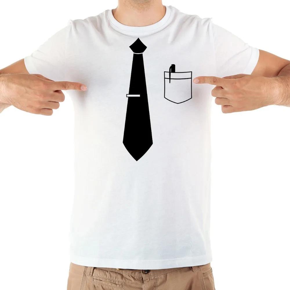 Nerdy NeckTie Printing Funny Humorous Tshirt Men White Short Sleeve Casual Cool T-Shirt,Unisex
