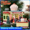 Christmas Light House LED Lighted Illuminated Ice Cream House Decorations Christmas Desktop Decoration Christmas Gift