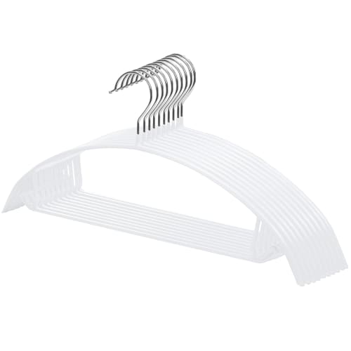 AYO Non-Slip Hangers, Set of 10, Prevents Clothes from Sagging, Suit Hangers, Leaves No Marks, Multi-Functional Storage, Laundry Drying, Prevents Clot