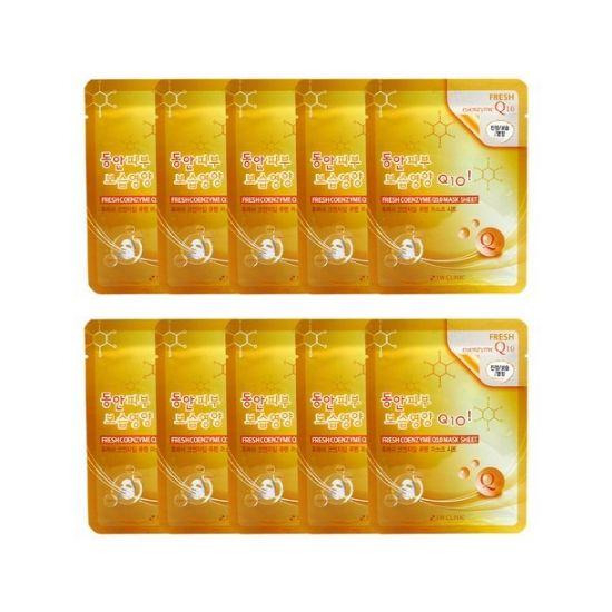 

3W Clinic Fresh Q10 Sheet Mask Anti-Aging & Revitalizing Care 1 Box (10 Sheets)