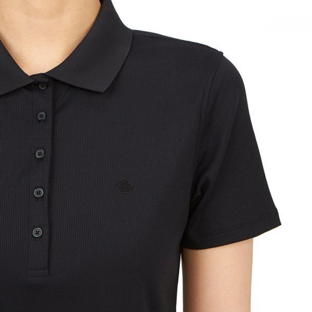 Zipore Golfwear Women S Collar ShorT Sleeve T ShirT g4lS23k135 Onyx