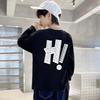 100% Pure Cotton Boys' Long Sleeve Round Neck T-Shirt - Autumn Casual Children's Clothing