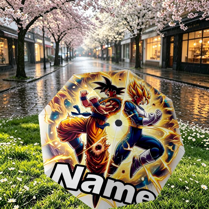 Custom Name Personalized One Piece Print Umbrella, Auto Open Close, 8‑Rib Sturdy Frame, Commute Camping Hiking Use, Birthday Gift