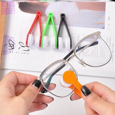 Portable Multifunctional Glasses Cleaning Rub Eyeglass Sunglasses Spectacles Microfiber Cleaner Brushes Wiping Tools Mini 1 Pcs