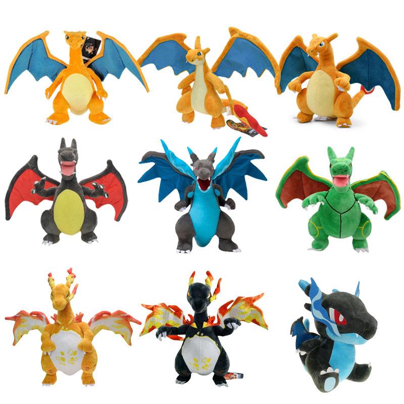 MegaXY Shiny Black Charizard Evolution Plush Doll - Little Sprite Edition In Stock