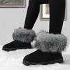 Fashion Winter Women Boots Suede Thermal Sleeves Keep Warm Mid-Calf Snow Boots Ladies Comfortable Platform Shoes Zapatos Mujer Size 43