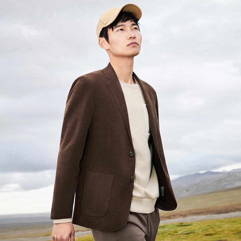 Мужской повседневный однотонный вязаный блейзер 50