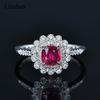 Lindon Classic Copper Alloy Zircon Ring Ladies Jewelry Wedding Promise Party Gift