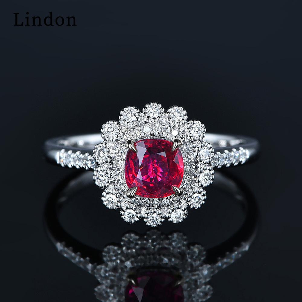 Lindon Classic Copper Alloy Zircon Ring Ladies Jewelry Wedding Promise Party Gift
