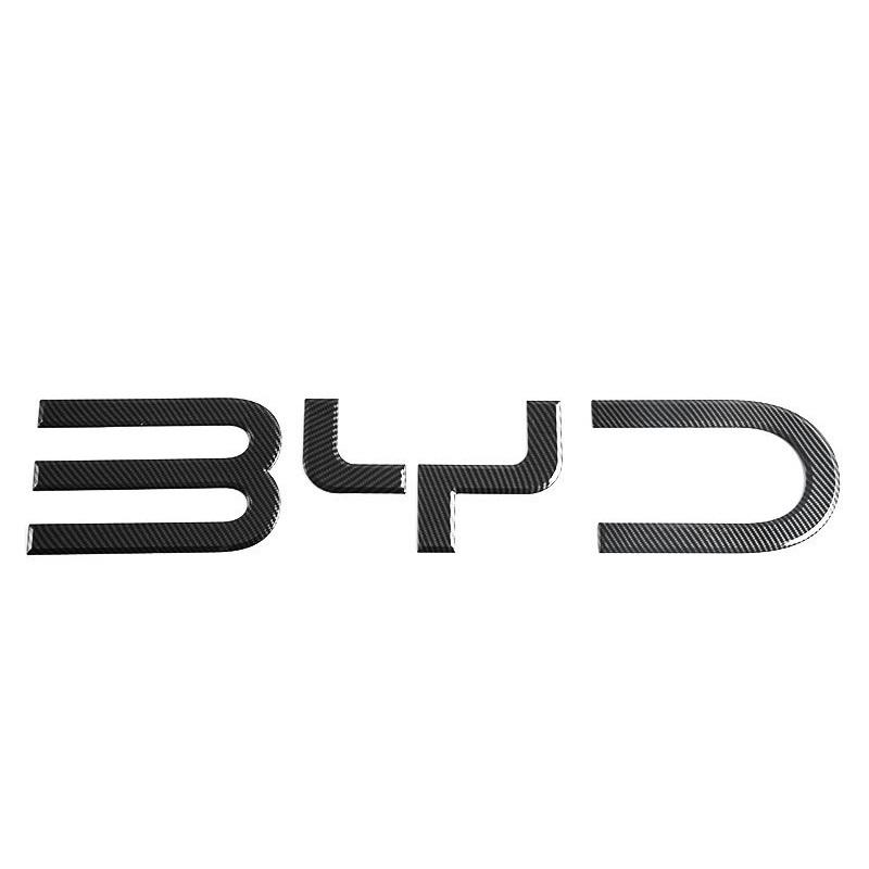 For BYD Shark 6 2025 2026 Car Front After Letter-Decorated Covering Decal Auto ABS Carbon Badge Logo Styling Accessories