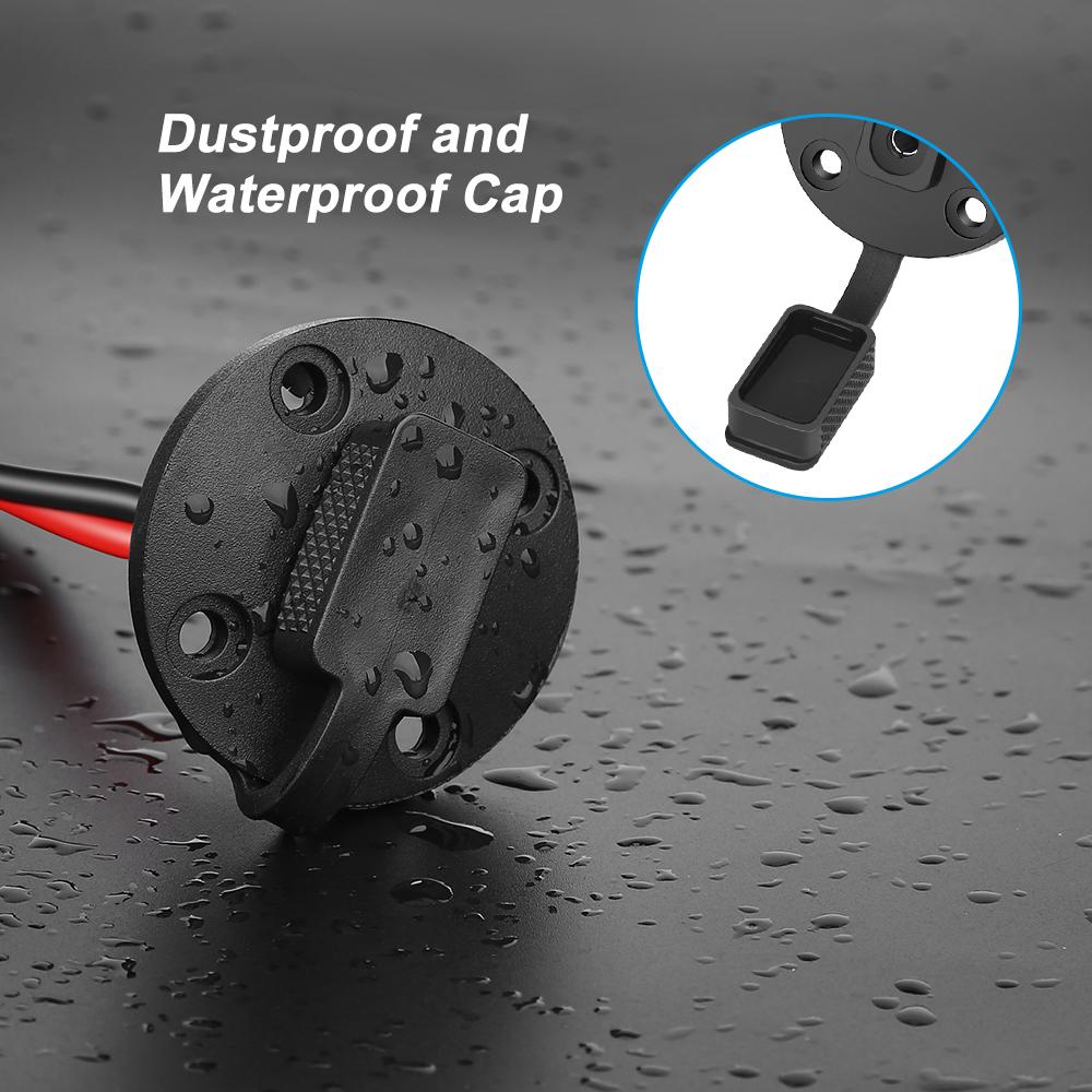 Conector rápido SAE 12AWG, cabo de extensão SAE à prova d'água, adaptador, porta lateral para carregador de bateria de painel solar