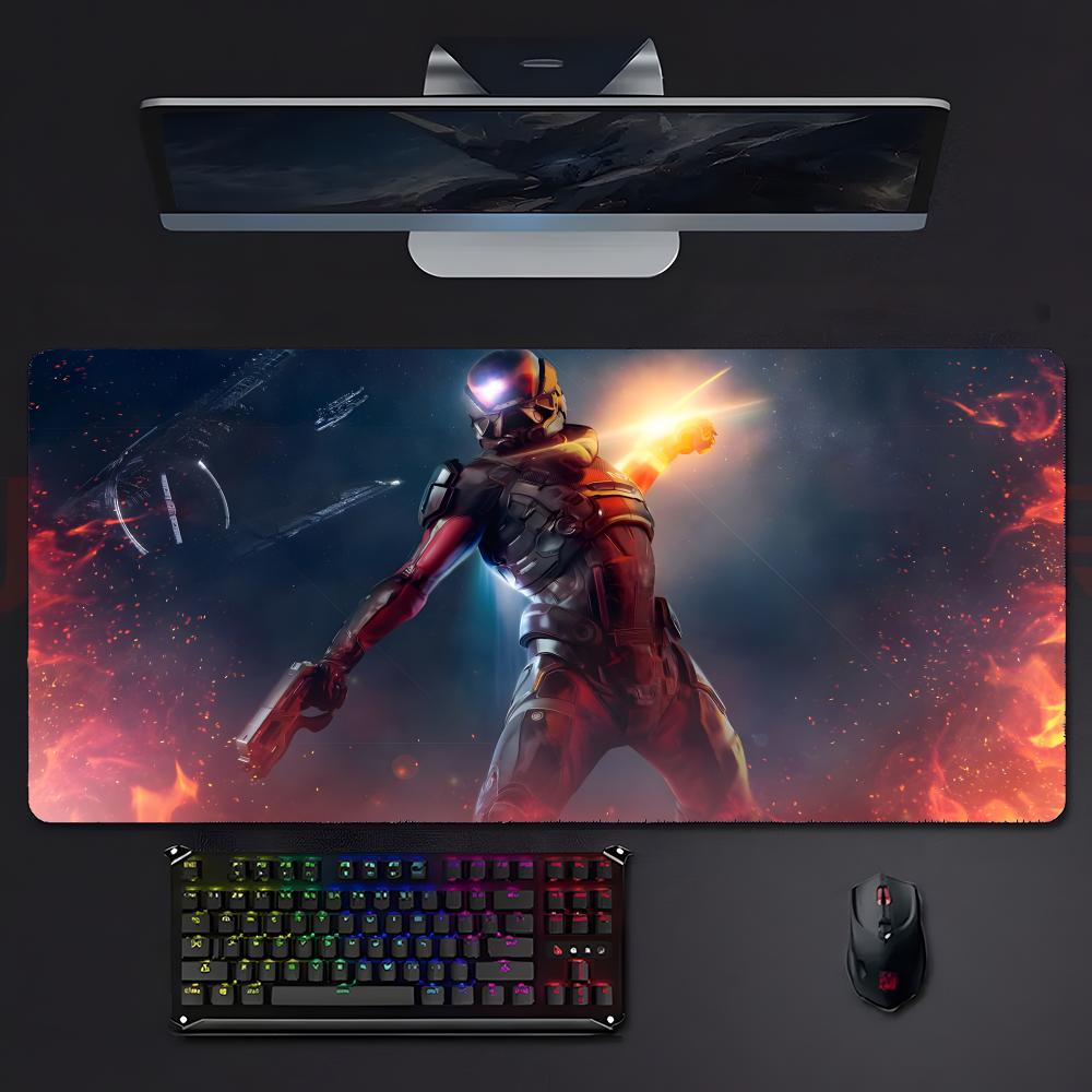 Game Scifi Mmass Effect Mouse Pad Mousepad Large Gaming Lockedge Thickened Pc Table Desk Mat