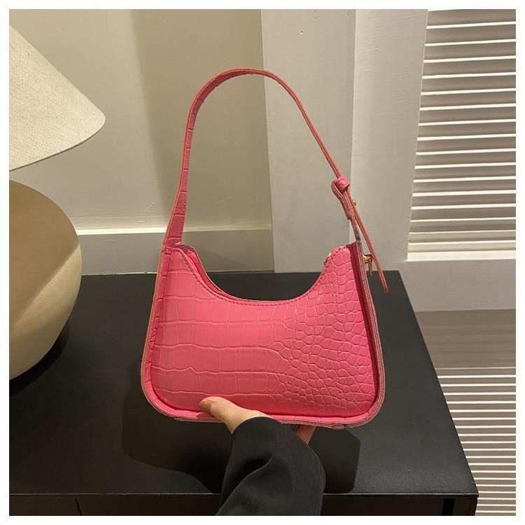 Trendy Korean Style Shoulder Bag For Women 2024 Winter New Stone Pattern