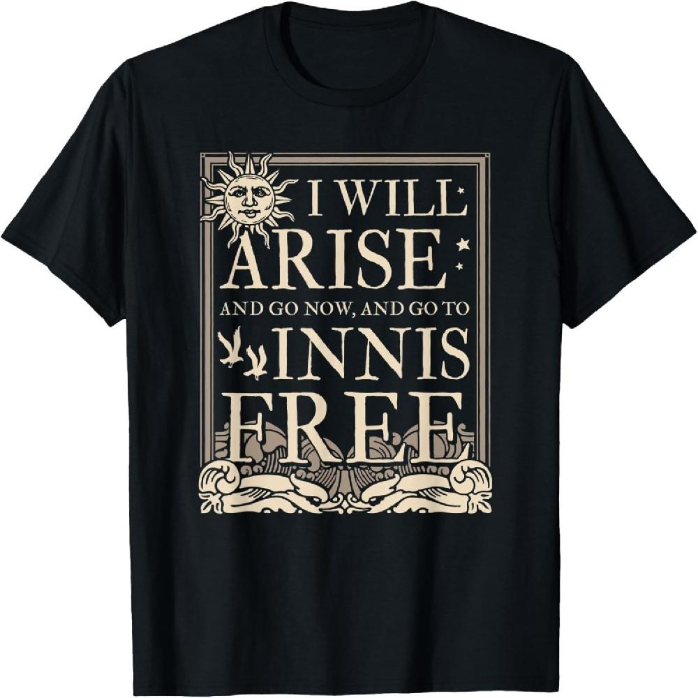 

I Will Arise Go to Innisfree William Butler Yeats Ireland T-Shirt2 XXXXXL чорний
