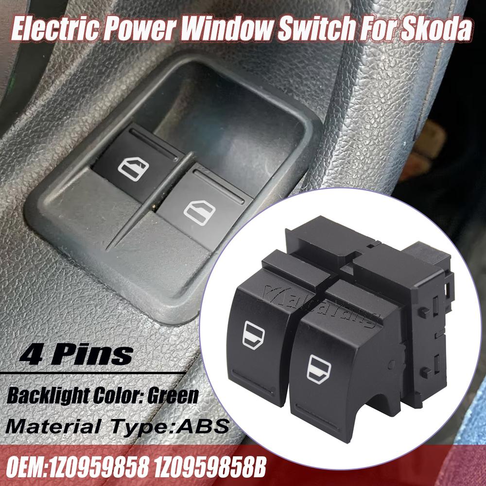 1Z0959858 Electric Power Window Switch Button Fit For Skoda Fabia 2 Octavia 1Z Roomster Car Styling Switches Seat 3