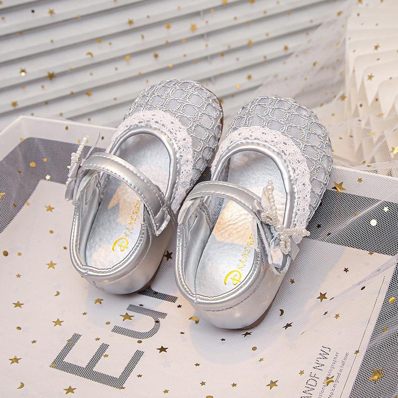 Lace Princess Girls' Korean Style Mary Jane Performance Sandals - Soft Sole Spring/Summer Baby Walker Shoes