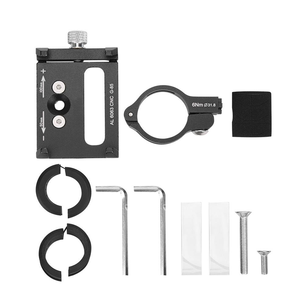 G‑85 Aluminum Alloy Mobile Phone Stand Clip Navigation Holder for Motorcycle BicycleBlack