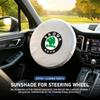 For Skoda Car Steering Wheel Sun Shade Cover Silver Anti-Heat Sunscreen Cover Octavia Superb RAPID FABIA KAMIQ KAROQ KODIAQ YETI xkbf53