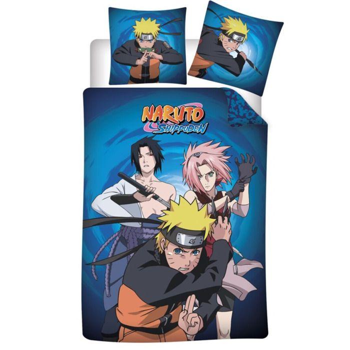 Parure de lit naruto avec taie d'oreille naruto