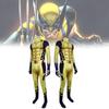 Wolverine Superhero Cosplay Bodysuit For Kids With Spandex Fabric Halloween Costume