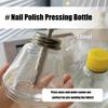 2pcs Professional Manicure Glass Bottle Set Non Drip Press System Practical Glass for Nail Salon Use