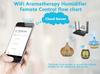 Smart WiFi Hotel Aroma Diffuser with Wood Grain Design: Hollow Translucent Humidifier and Home Atomizer
