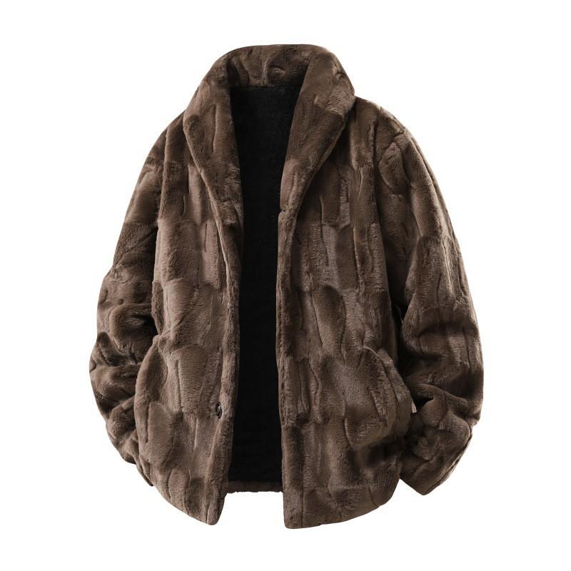 Mens Real Mink Fur Coat With