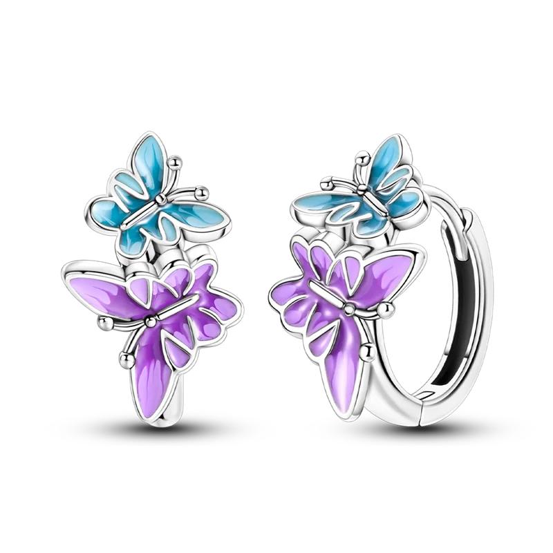 Original Design 925 Sterling Copper Luminous Firefly Pendant Earrings For Women's Luxurious Wedding Anniversary Zircon Gifts