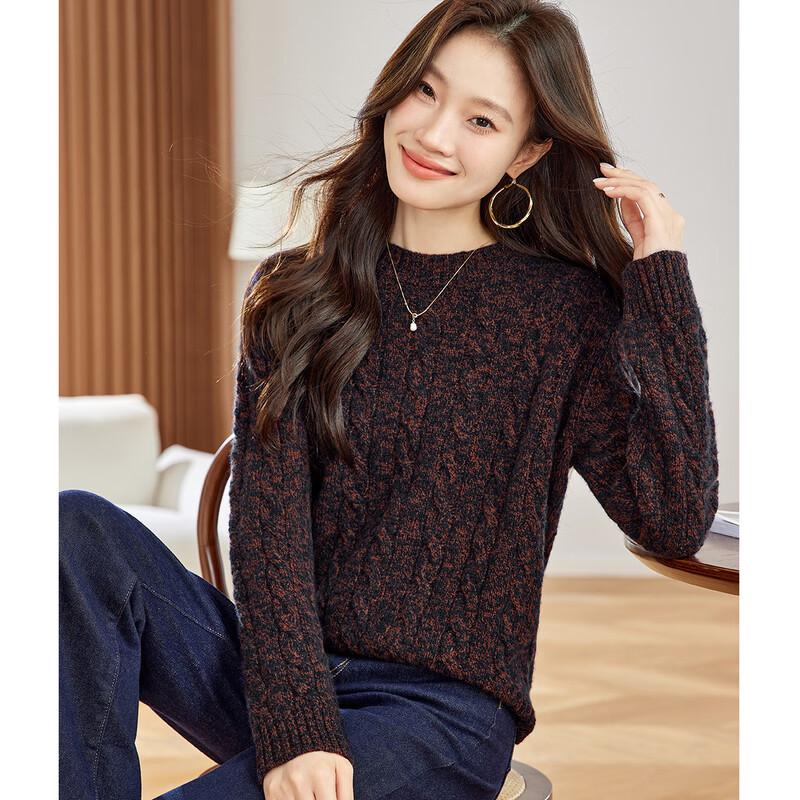 

Srcr Women s 100% Wool Round Neck Sweater L