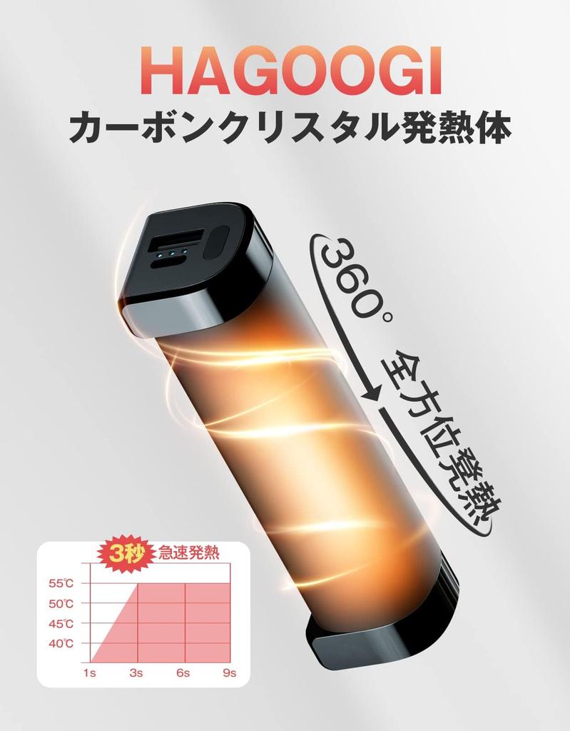 HAGOOGI Rechargeable Hand Full Rapid 3 Temperature Portable Large 14 Hours of Continuous Fast Perfect for Business and School Warmer, 360° Heating,