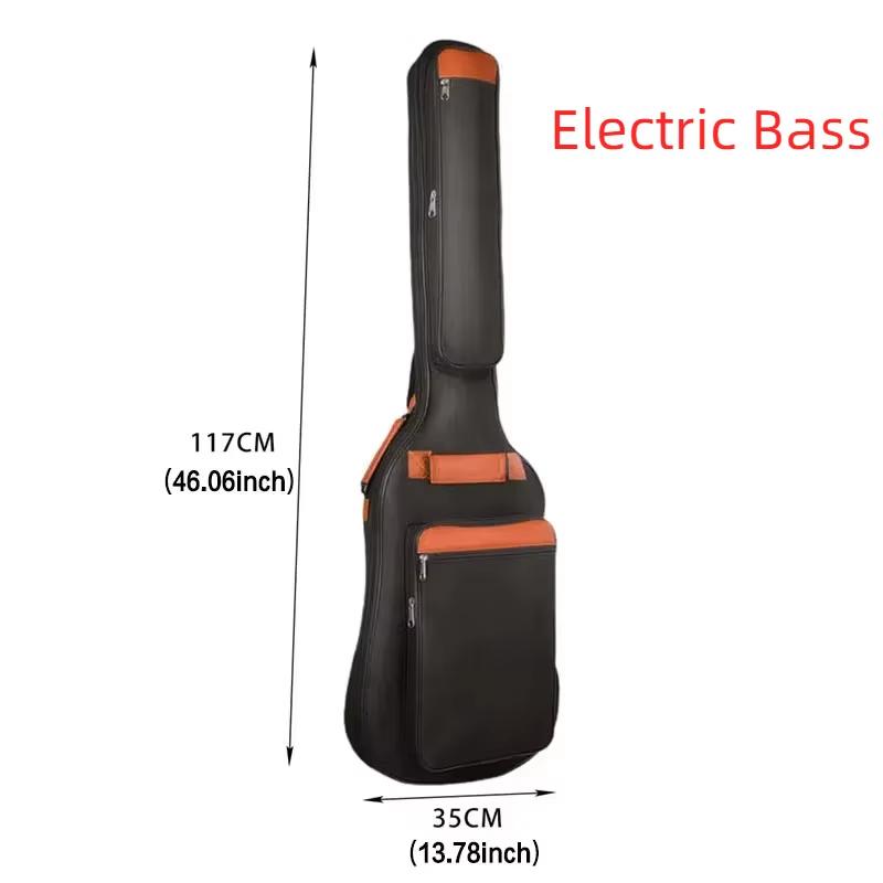 600D Oxford Fabric Electric Guitar Bag 10mm Cotton Pad Basss Backpack Durable Guitar Case Dustproof BASS Cover Suits for TELE FD