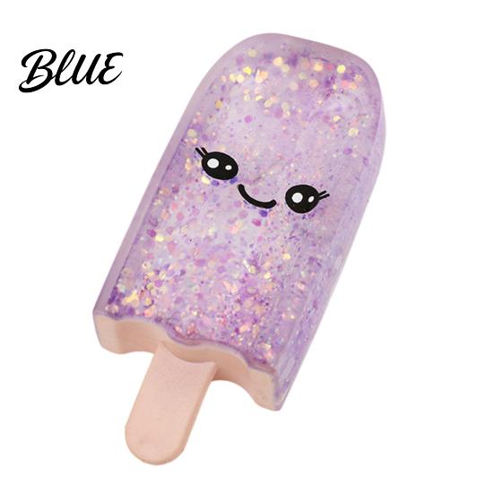 Glitter Ice Stick Toy 1/4Pcs Stress Relief Smiling Cream Squeeze Slow Rising Clear Fidget Decompression Relaxation Tool Sensory