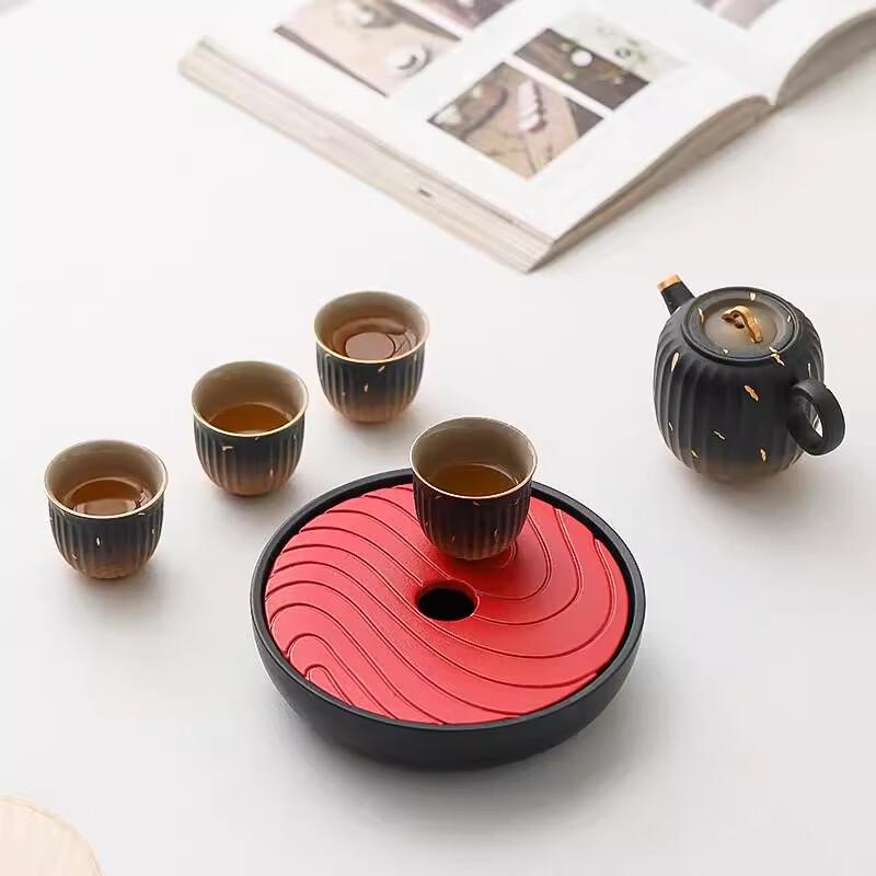Yaxun Siyuan Autumn Mountain View Ceramic Kung Fu Tea Set