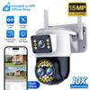 YOOSEE Ai APP Камера безпеки Wi-Fi PTZ Бездротова вулична CCTV камера HD 15MP 10-кратний ЗУМ Автоматичне відстеження Двостороння аудіозв'язок Кольорове нічне бачення