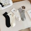 4 Pairs Women Bow Socks Cute White Socks For Girls Y2k Cotton Socks Funny lolita Socks Kawaii Harajuku Korean Style