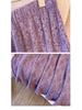 Plus Size Women's Elegant Purple Lace Top & Skirt Set for Spring/Autumn (130-300 Jin)